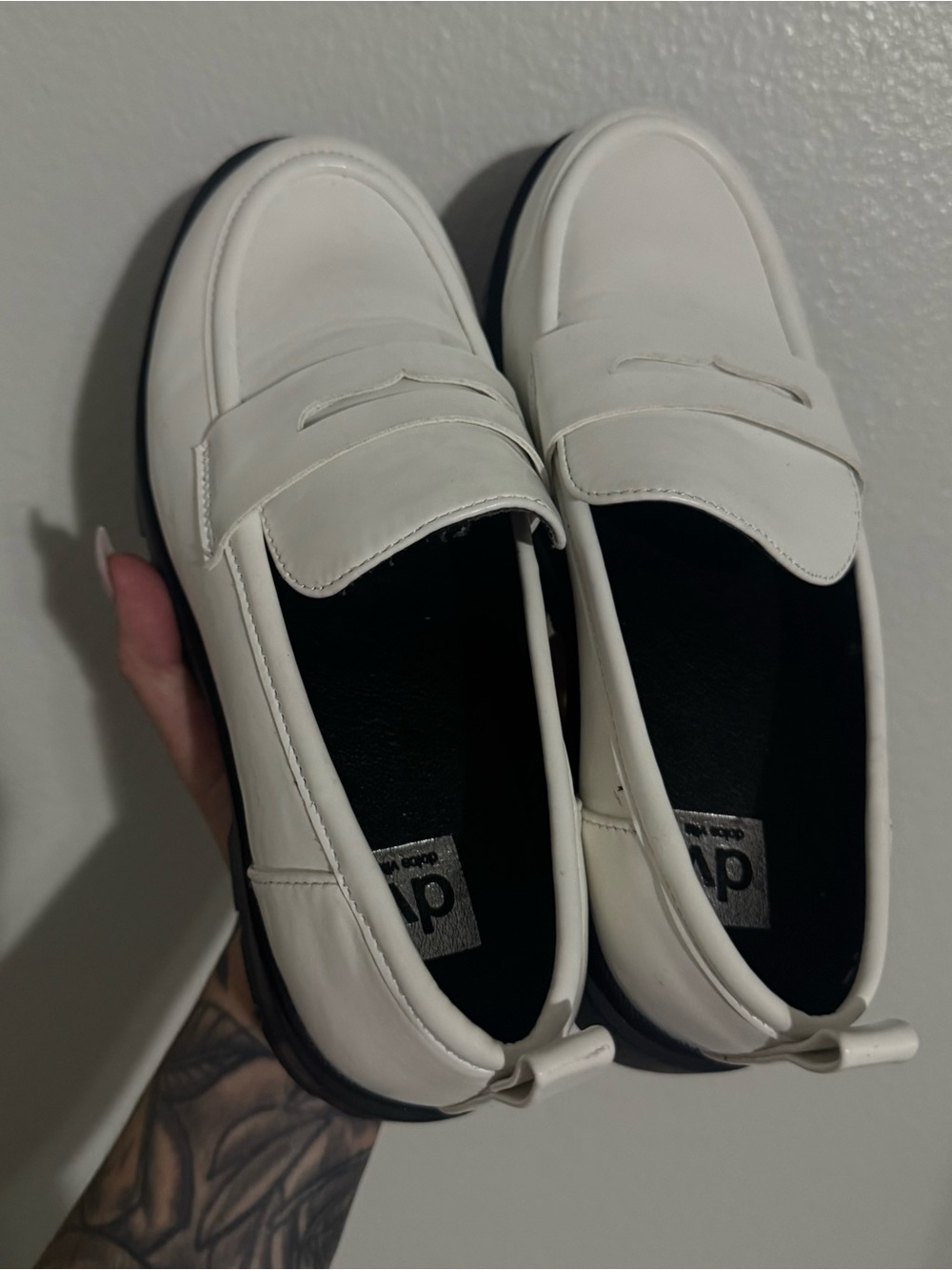 Dolce Vita White Kids Penny Loafers